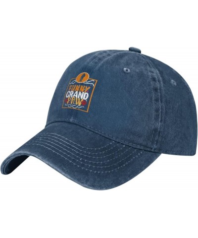 Funny Grand Paw Vintage Baseball Cap Women Men Trucker Caps Golf Dad Hats Navy Blue $10.47 Cowboy Hats