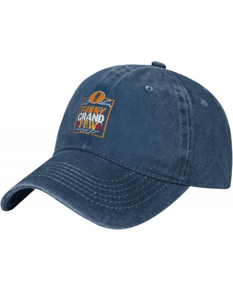 Funny Grand Paw Vintage Baseball Cap Women Men Trucker Caps Golf Dad Hats Navy Blue $10.47 Cowboy Hats