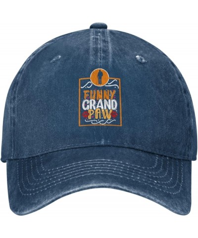 Funny Grand Paw Vintage Baseball Cap Women Men Trucker Caps Golf Dad Hats Navy Blue $10.47 Cowboy Hats