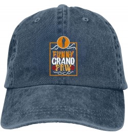 Funny Grand Paw Vintage Baseball Cap Women Men Trucker Caps Golf Dad Hats Navy Blue $10.47 Cowboy Hats