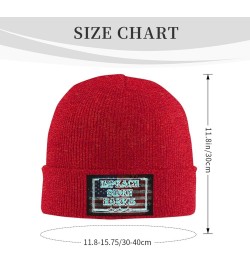 Impeach Biden Harris Cozy Knitted Hat for Winter - Warm Comfort Black Red $12.21 Skullies & Beanies