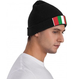 Italy Flag Print Beanie Hat Unisex Skull Cap for Men Women Indoor Black $12.22 Skullies & Beanies