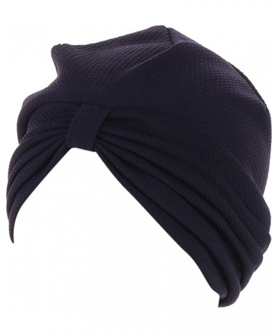 Women's Sun Cap Cancer Head Hat Cap Ethnic Bohemian Floral Hair Cover Wrap Turban Headwear Turban Cap for Women Navy $9.41 He...