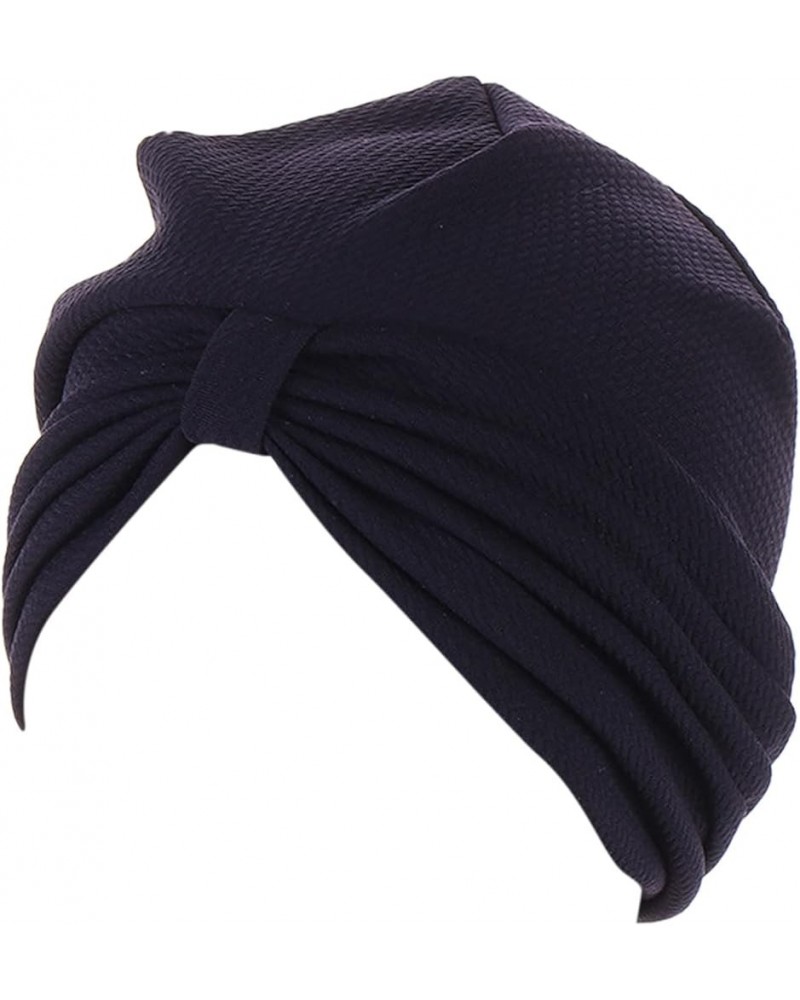 Women's Sun Cap Cancer Head Hat Cap Ethnic Bohemian Floral Hair Cover Wrap Turban Headwear Turban Cap for Women Navy $9.41 He...