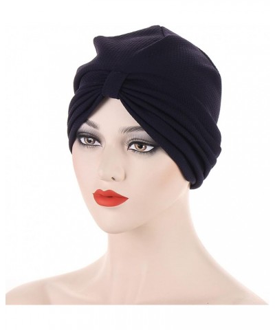 Women's Sun Cap Cancer Head Hat Cap Ethnic Bohemian Floral Hair Cover Wrap Turban Headwear Turban Cap for Women Navy $9.41 He...