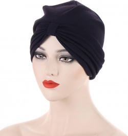 Women's Sun Cap Cancer Head Hat Cap Ethnic Bohemian Floral Hair Cover Wrap Turban Headwear Turban Cap for Women Navy $9.41 He...