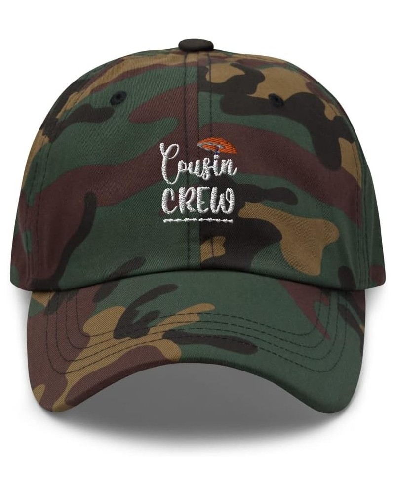 Cousin Crew Shirts 2022 Hot Summer Sun Vacation Dad Cap Green Camo $18.79 Baseball Caps