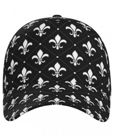 Unisex Baseball Cap with Adjustable Closure Black-Fleur-De-Lis Classic Dad Hat Sports Hat $12.96 Baseball Caps