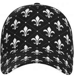 Unisex Baseball Cap with Adjustable Closure Black-Fleur-De-Lis Classic Dad Hat Sports Hat $12.96 Baseball Caps