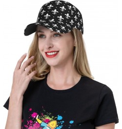 Unisex Baseball Cap with Adjustable Closure Black-Fleur-De-Lis Classic Dad Hat Sports Hat $12.96 Baseball Caps