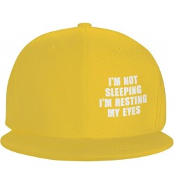 Men and Women Baseball Caps I'm Not Sleeping Im Just Resting My Eyes Low Profile Dad Hat Adjustable,Black Yellow $10.27 Baseb...