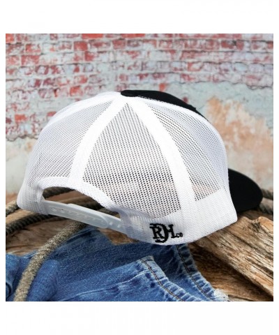 Boone Adjustable Snapback Hat Black/White $21.74 Baseball Caps