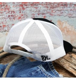 Boone Adjustable Snapback Hat Black/White $21.74 Baseball Caps