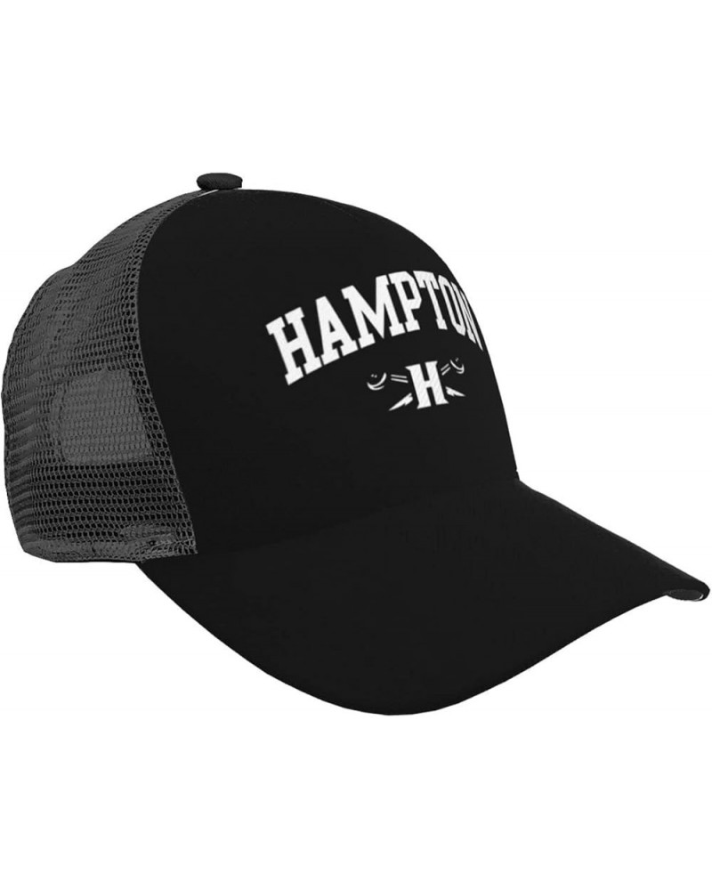 Hampton University Mesh Baseball Hat Golf Sun Capsfishing Dad Hats Adjustable for Men Women Black $15.07 Baseball Caps