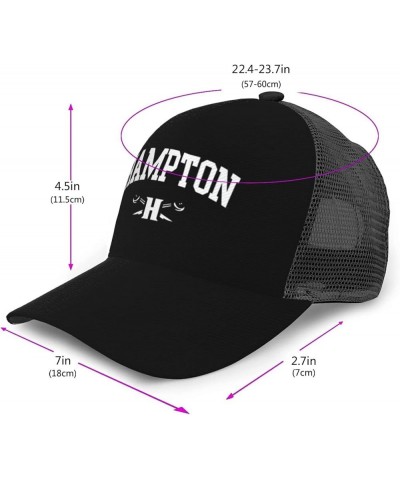 Hampton University Mesh Baseball Hat Golf Sun Capsfishing Dad Hats Adjustable for Men Women Black $15.07 Baseball Caps