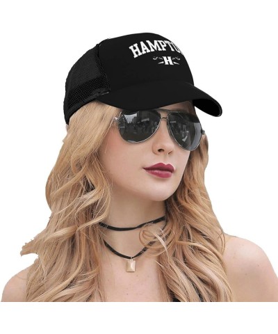 Hampton University Mesh Baseball Hat Golf Sun Capsfishing Dad Hats Adjustable for Men Women Black $15.07 Baseball Caps