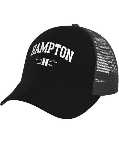 Hampton University Mesh Baseball Hat Golf Sun Capsfishing Dad Hats Adjustable for Men Women Black $15.07 Baseball Caps