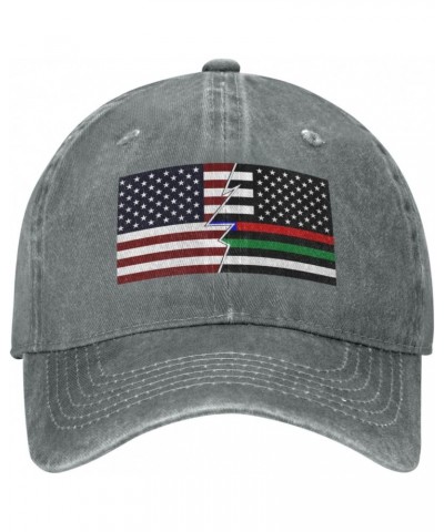 Ripped Style American and United States Thin Line Red Blue Green Flag Baseball Cap for Men Women Hats Adjustable Vintage Cowb...