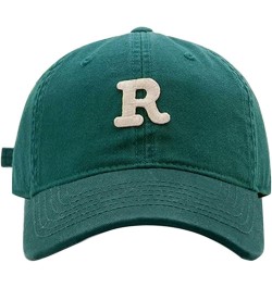 Spring/Summer Big Headed Soft Top R Letter Solid Duck Tongue Hat Baseball Hat Cap Green $7.20 Baseball Caps