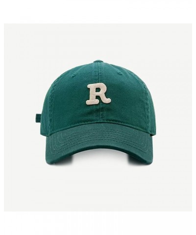 Spring/Summer Big Headed Soft Top R Letter Solid Duck Tongue Hat Baseball Hat Cap Green $7.20 Baseball Caps