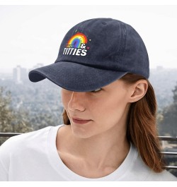 Tacojs and Titties Baseball Cap Midterm Elections Beach Baseball Caps for Women Retro Hat Quick Dry Sun Cap Navy Blue $9.86 V...