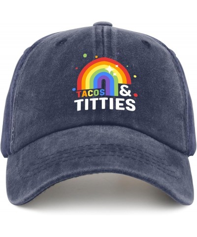 Tacojs and Titties Baseball Cap Midterm Elections Beach Baseball Caps for Women Retro Hat Quick Dry Sun Cap Navy Blue $9.86 V...