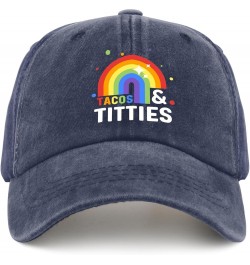 Tacojs and Titties Baseball Cap Midterm Elections Beach Baseball Caps for Women Retro Hat Quick Dry Sun Cap Navy Blue $9.86 V...