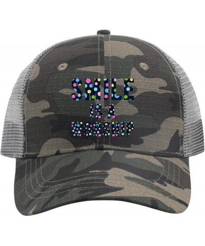 Baseball Hat Smile is A Worship Trucker Hats for Teen Cool Mesh Snapbacks for Gift Camo $11.26 Baseball Caps