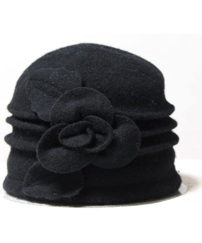 Fedoras Beret Hats for Women Pure Wool Dome Winter Floral Casual Warm Womens Berets Lady Autumn Soft Girls Red $13.77 Berets