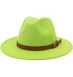 Fedora Hats for Women,Felt Fedora Hats for Womens Panama Hat Wide Brim M355_mint Green $10.99 Sun Hats