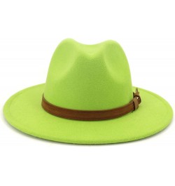 Fedora Hats for Women,Felt Fedora Hats for Womens Panama Hat Wide Brim M355_mint Green $10.99 Sun Hats