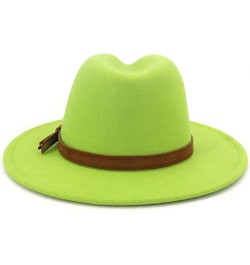 Fedora Hats for Women,Felt Fedora Hats for Womens Panama Hat Wide Brim M355_mint Green $10.99 Sun Hats