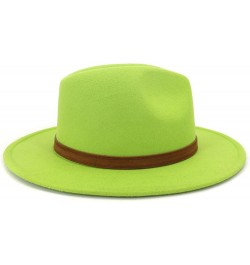 Fedora Hats for Women,Felt Fedora Hats for Womens Panama Hat Wide Brim M355_mint Green $10.99 Sun Hats