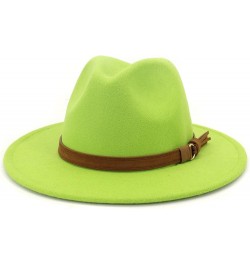 Fedora Hats for Women,Felt Fedora Hats for Womens Panama Hat Wide Brim M355_mint Green $10.99 Sun Hats