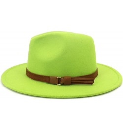 Fedora Hats for Women,Felt Fedora Hats for Womens Panama Hat Wide Brim M355_mint Green $10.99 Sun Hats