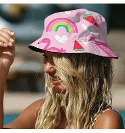 Cool Bucket Hat Beach Seamless Bucket Hats Summer Flodable Hats for Beach Accessories for Travel Must Haves Rainbow 3 $9.17 B...