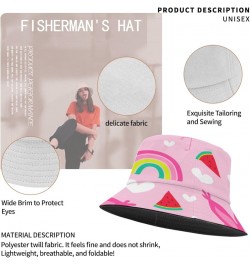 Cool Bucket Hat Beach Seamless Bucket Hats Summer Flodable Hats for Beach Accessories for Travel Must Haves Rainbow 3 $9.17 B...