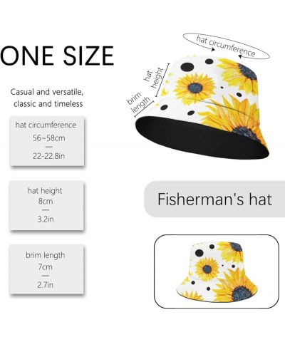 Funny Bucket Hat Sunflower Bucket Hats Leaves Trendy Womens Hat for Golf Accessories for Travel Must Haves Leaves 2 $8.62 Buc...