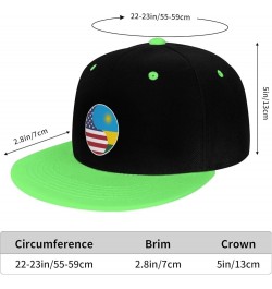 Yin Yang Flag Combination of America and Rwanda Snapback Hat for Men Women Baseball Cap Trucker Flat Bill Hats Dad Caps Green...