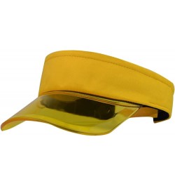 Transparent Sports Visor Hats Visor Women Men Sun Visors Hat Adjustable Visor Cap Athletic Visor Hat for Men Women Yellow $5....