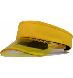 Transparent Sports Visor Hats Visor Women Men Sun Visors Hat Adjustable Visor Cap Athletic Visor Hat for Men Women Yellow $5....