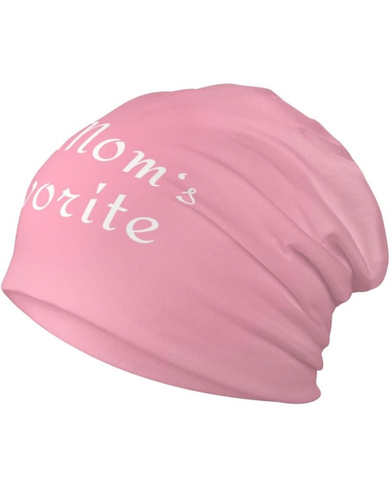 Beanie,I'm Mom's Favorite Beanie Hat for Men Women Skull Cap Hedging Head Hat Beanie Chemo Hat Knit Hedging Hat Black Pink $9...