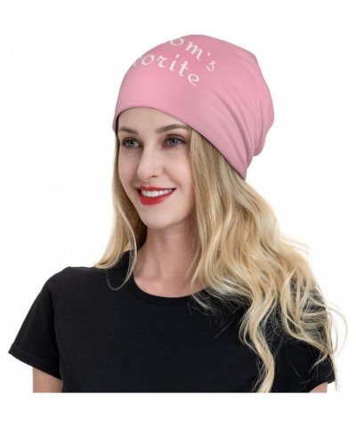 Beanie,I'm Mom's Favorite Beanie Hat for Men Women Skull Cap Hedging Head Hat Beanie Chemo Hat Knit Hedging Hat Black Pink $9...