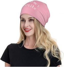 Beanie,I'm Mom's Favorite Beanie Hat for Men Women Skull Cap Hedging Head Hat Beanie Chemo Hat Knit Hedging Hat Black Pink $9...