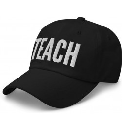 Teach Hat Teacher Back to School Nickname Dad Cap Embroidered Dad Hat Baseball Cap Black $15.51 Baseball Caps