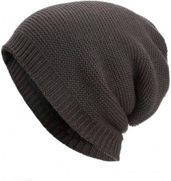 Knitted Skull Beanies Cap Adult Man and Women Knit Hats Double-Sided Thin Outdoor Sports Caps Casual Warm Hat Grey $10.97 Sku...