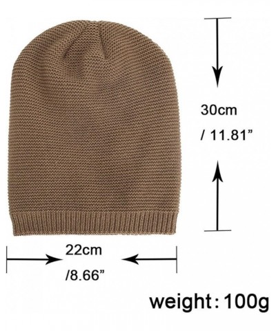 Knitted Skull Beanies Cap Adult Man and Women Knit Hats Double-Sided Thin Outdoor Sports Caps Casual Warm Hat Grey $10.97 Sku...