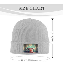 England UK Retro London Telephone Print Multifunction Knitted Hat Beanie Hat Without Brim,Warm Hat Christmas,Birthdays Gray $...