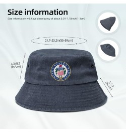 Seal of The United States Senate Bucket Hat for Men Women Outdoor Washed Cotton Sun Hats Travel Beach Hat Navy Blue $12.43 Bu...