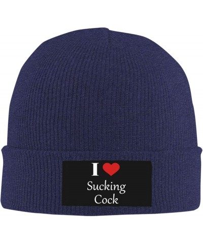 Funny-I-Love-Sucking-Cock-Sex-Gift Slouchy Beanie for Men Winter Hats Men Cool Beanies Mens Knit Skully Stocking Hat Navy Blu...